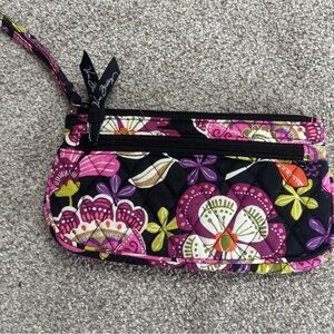 Vera Bradley Wristlet Wallet Pirouette Pink Quilted Floral